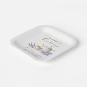 Baby Braut Tee-Party Pappteller (Gewinkelt)