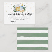 Baby braut, wie groß Mama's Bauchkarte ist Begleitkarte (Vorne/Hinten)