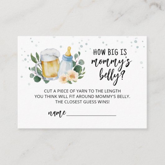 Baby braut, wie groß Mama's Bauchkarte ist Begleitkarte (Vorderseite)