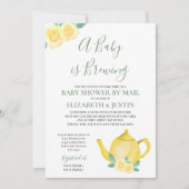Baby Braut Yellow Teapot Baby Shooter by Mail Einladung (Vorderseite)