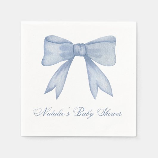 Baby Brautparty Bow Cocktail Napkin Serviette (Vorderseite)