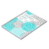 Baby-Brautparty-Gast-Buchtürkisgrau Notizblock (Linke Seite)