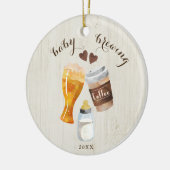 Baby Break Coffee, Beer & Baby Bottle Toast Keramik Ornament (Links)