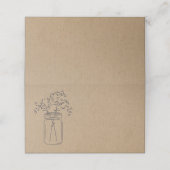 Baby Breath Mason Jar geklappte Zelt Style Platzka Platzkarte (Außenseite Aufgefaltet)