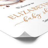 Baby Brechen Coffee Baby Dusche Begrüßungszeichen Poster (Ecke)