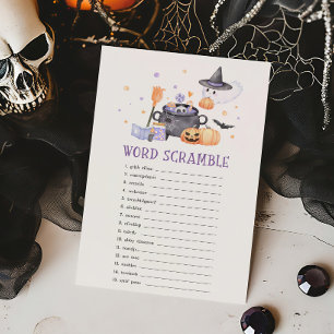 Baby Brechen Lila Halloween Word Scramble Game