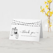 Baby Brew Beer & Baby Bottle Toast Danke Ca Karte (Gelbe Blume)