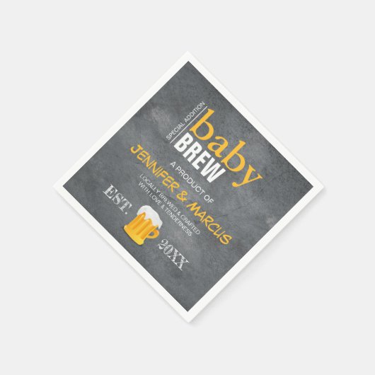 Baby Brew Beer Bottle Baby Dusche Napkins Serviette (Ecke)