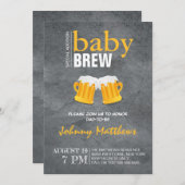 Baby Brew Beer Celebration für Vater Einladung (Vorne/Hinten)