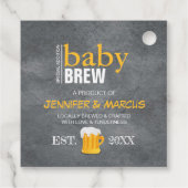Baby Brew Couple's Beer Baby Shower Geschenkanhänger (Rückseite)