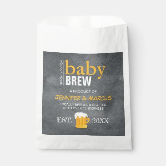 Baby Brew Couple's Beer Baby Shower Geschenktütchen (Vorderseite)