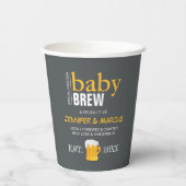 Baby Brew Couple's Beer Baby Shower Pappbecher (Rückseite)