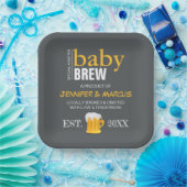 Baby Brew Couple's Beer Baby Shower Pappteller (Party)