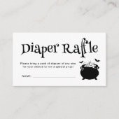 Baby Brewing Baby Dusche Halloween Windeln Raffle Begleitkarte (Vorderseite)