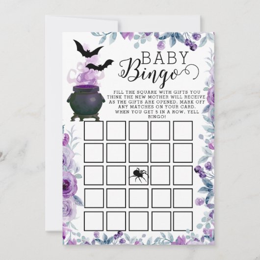 Baby Brewing Baby Shower Bingo Einladung (Vorderseite)