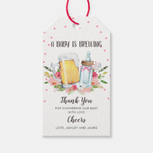 Baby Brewing Baby Shower Danke Tag Greenery Geschenkanhänger