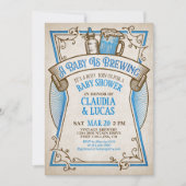Baby Brewing Baby Shower Einladung (Vorderseite)
