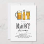 Baby Brewing Baby Shower Einladung (Vorderseite)