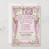 Baby Brewing Baby Shower Einladung (Vorderseite)