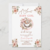 Baby Brewing Baby Shower Girl Einladung (Vorderseite)