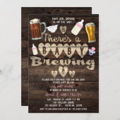 Baby Brewing Beer Party Daddy to Be Couples Dusche Einladung (Vorne/Hinten)