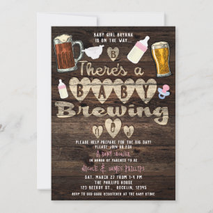 Baby Brewing Beer Party Daddy to Be Couples Dusche Einladung