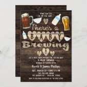Baby Brewing Beer Party Daddy to Be Couples Dusche Einladung (Vorne/Hinten)