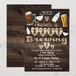 Baby Brewing Beer Party Daddy to Be Couples Dusche Einladung