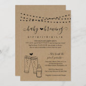 Baby Brewing Beer Sprinkle Einladung (Vorne/Hinten)