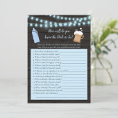 Baby Brewing Blue, das das beste Vater kennt Einladung (Stehend Vorderseite)