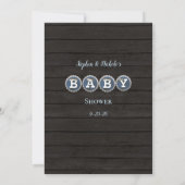 Baby Brewing Blue rät das Baby Food Dusche Spiel Einladung (Rückseite)