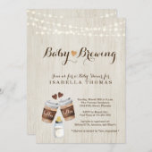 Baby Brewing Coffee Baby Shower Einladung (Vorne/Hinten)