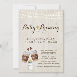 Baby Brewing Coffee Baby Shower Einladung
