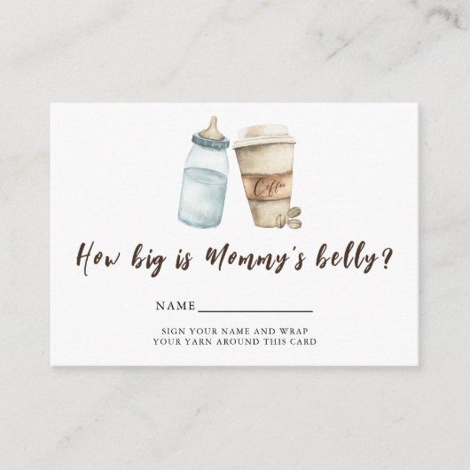 Baby Brewing Coffee Wie groß ist der Bauch der Mam Begleitkarte (Vorderseite)