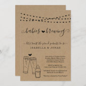 Baby Brewing Couple's Twins Baby Shower Einladung (Vorne/Hinten)