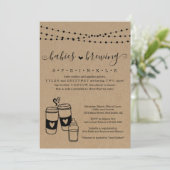 Baby Brewing Gender Neutral Twins Baby Sprinkle Einladung (Stehend Vorderseite)