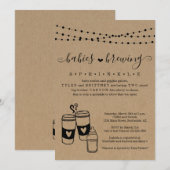 Baby Brewing Gender Neutral Twins Baby Sprinkle Einladung (Vorne/Hinten)