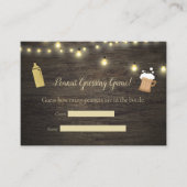 Baby Brewing Gold Guessing Game Baby Dusche Begleitkarte (Vorderseite)