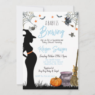 Baby Brewing Halloween Baby Shower Einladung