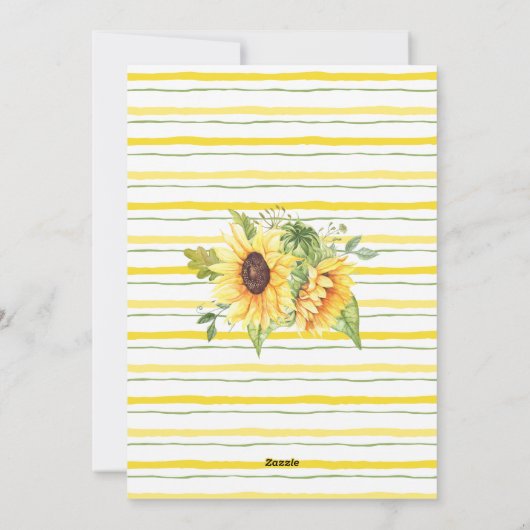 Baby Brewing Ostertee Sonnenblumendusche Einladung (Rückseite)