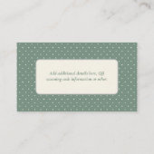 Baby Brewing Sage Peach Gingham Details Cards Begleitkarte (Rückseite)