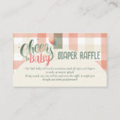 Baby Brewing Sage Peach Gingham Details Cards Begleitkarte (Vorderseite)