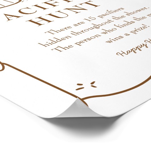 Baby Brewing Schnuller Sign Poster (Ecke)