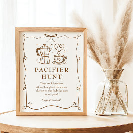 Baby Brewing Schnuller Sign Poster