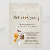Baby Brewing Twins Couple's Baby Shower Einladung (Vorne/Hinten)