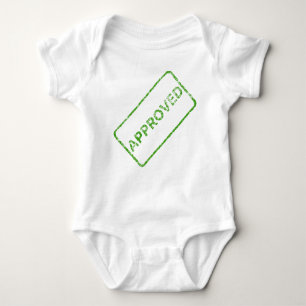 Baby-Briefmarke "Genehmigt" Bodysuit Baby Strampler