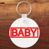 Baby-Briefmarke Schlüsselanhänger (Rückseite)
