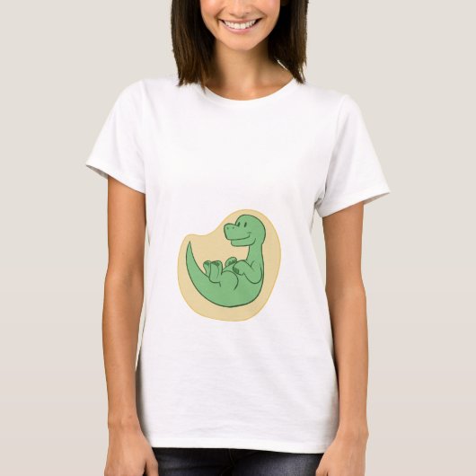 Baby Brontosaur Maternity Shirt (Vorderseite)
