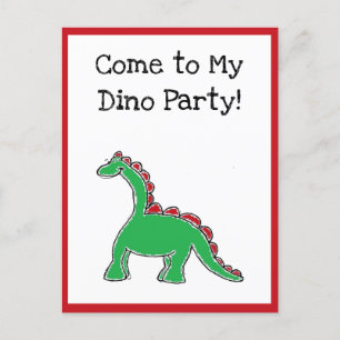 Baby Brontosaurus Cartoon Dinosaur Gear Feiertagspostkarte