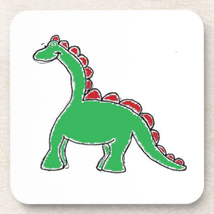 Baby Brontosaurus Cartoon Dinosaur Gear Getränkeuntersetzer